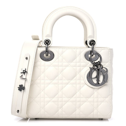 Christian Dior Lambskin Cannage Small My ABCDior Lady Dior White 1 of 10