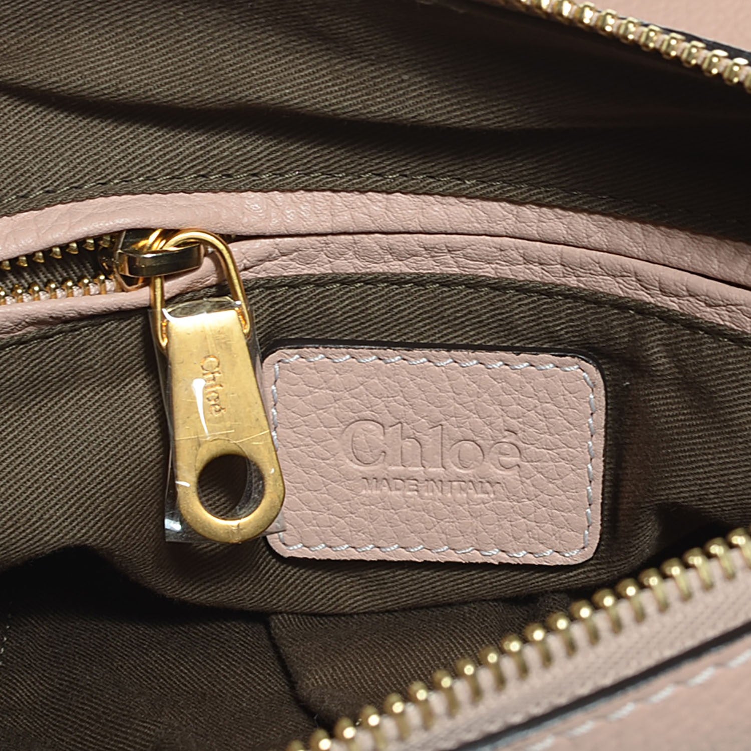 Chloe Grained Calfskin Medium Marcie Satchel Blush Nude 6 of 9