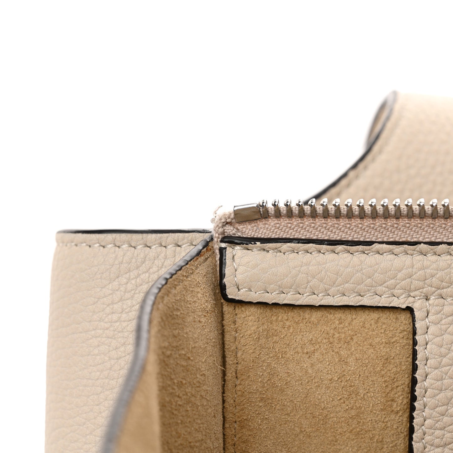 Baby Grained Calfskin Medium Tri-Fold Bag Dune