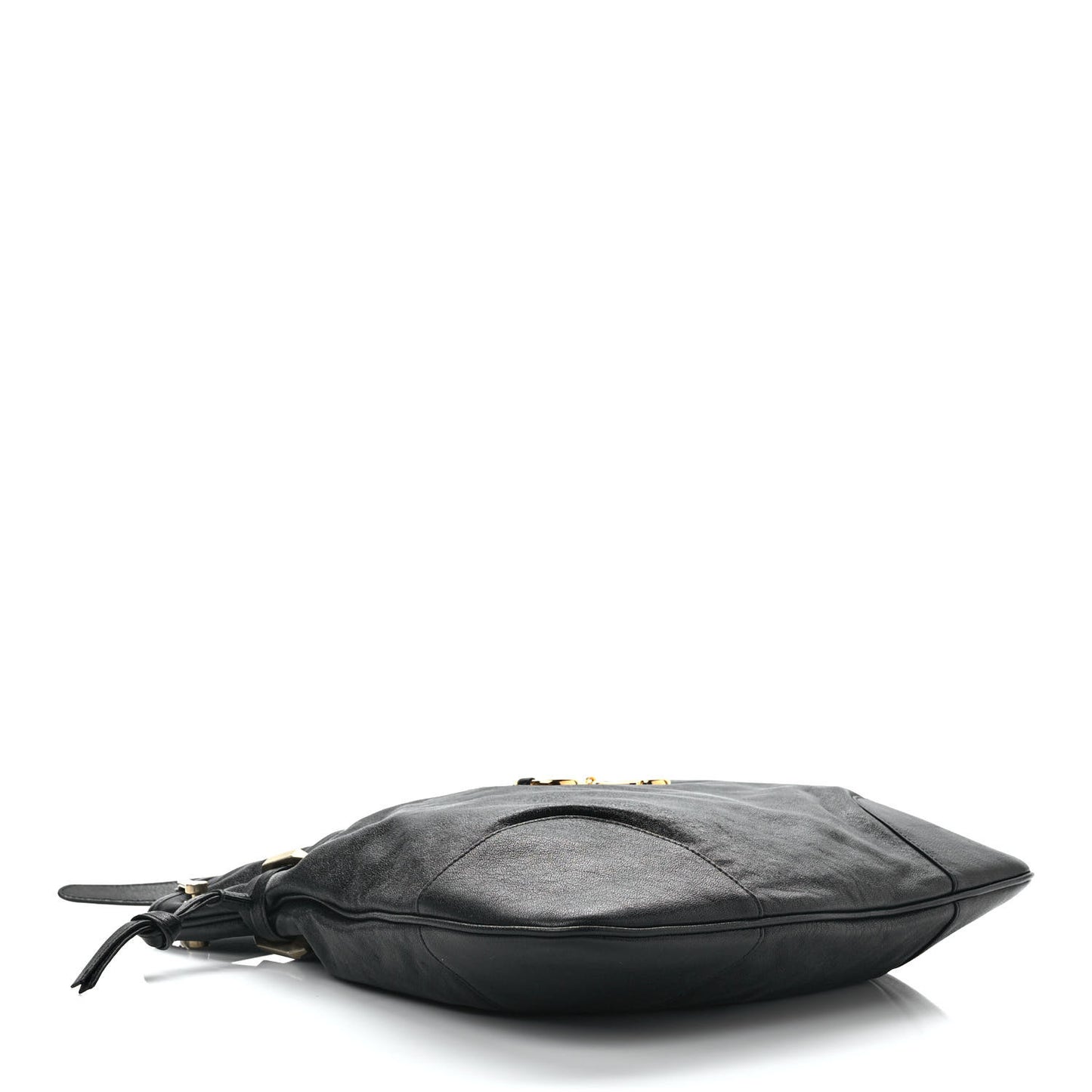 Sakai Calfskin Horsebit 1955 Cinch Top Messenger Bag Black