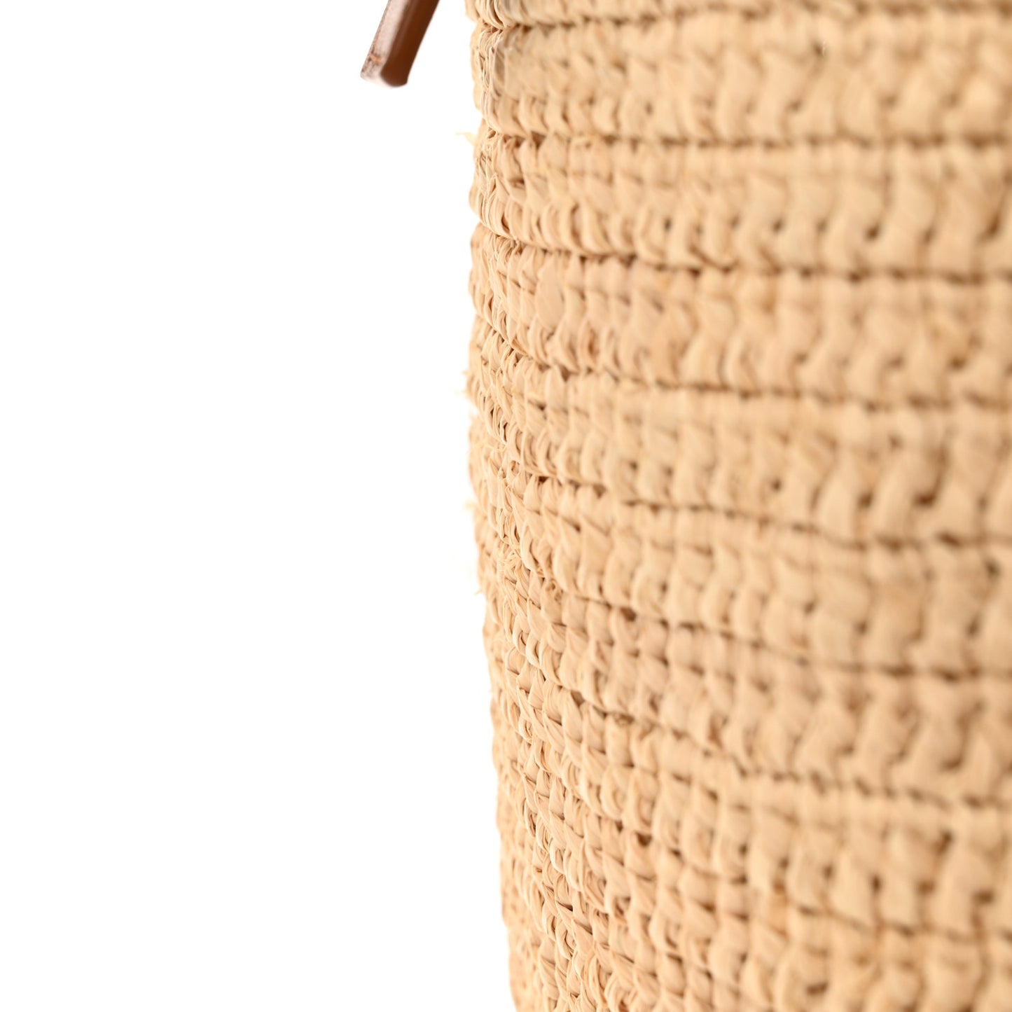 Raffia Vegetable Tanned Calfskin Le 37 Bucket Bag Natural Brick