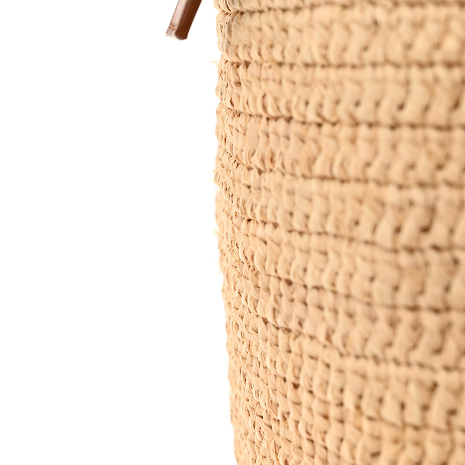 Saint Laurent Raffia Vegetable Tanned Calfskin Le 37 Bucket Bag Natural Brick 12 of 14