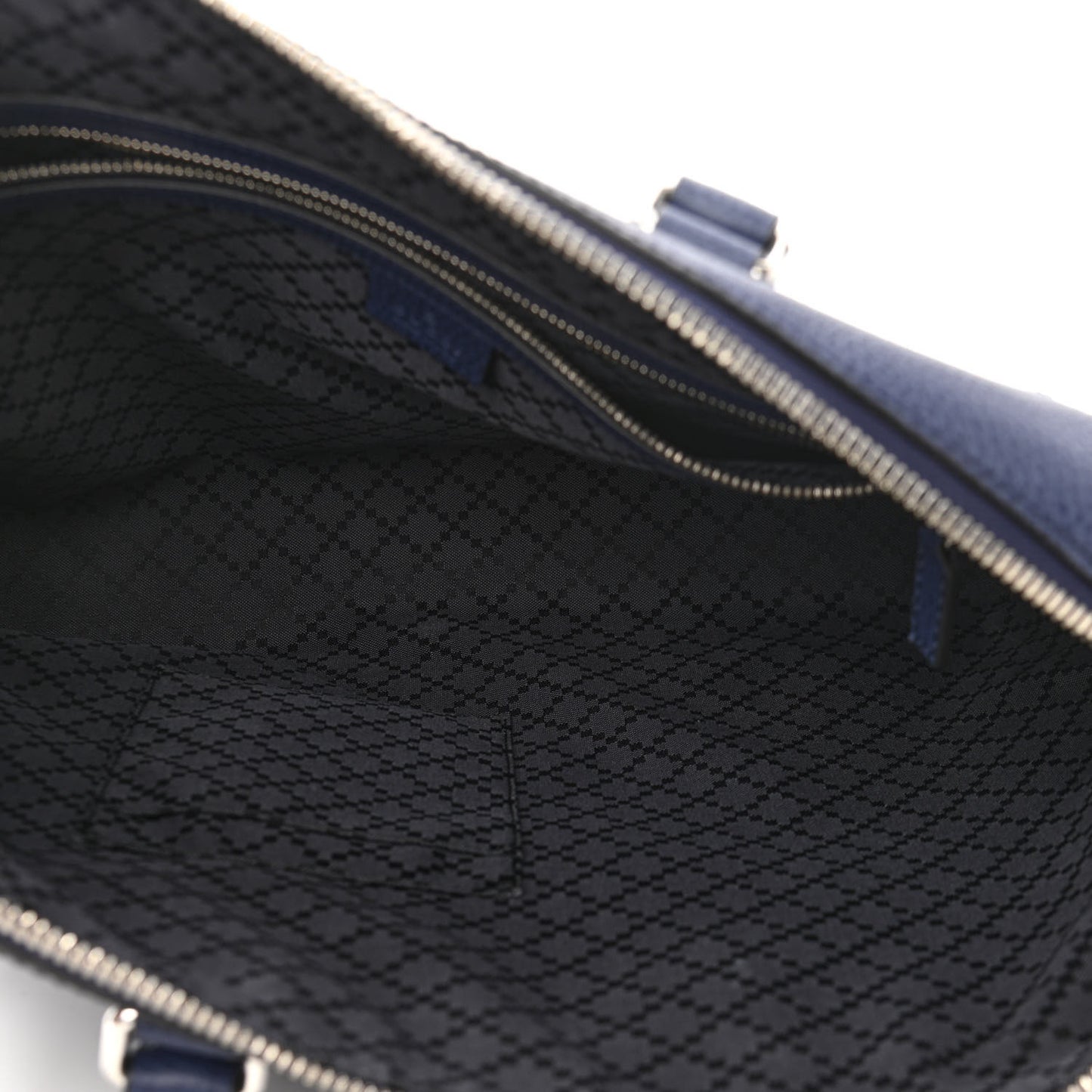 Pebbled Calfskin Briefcase Dark Blue