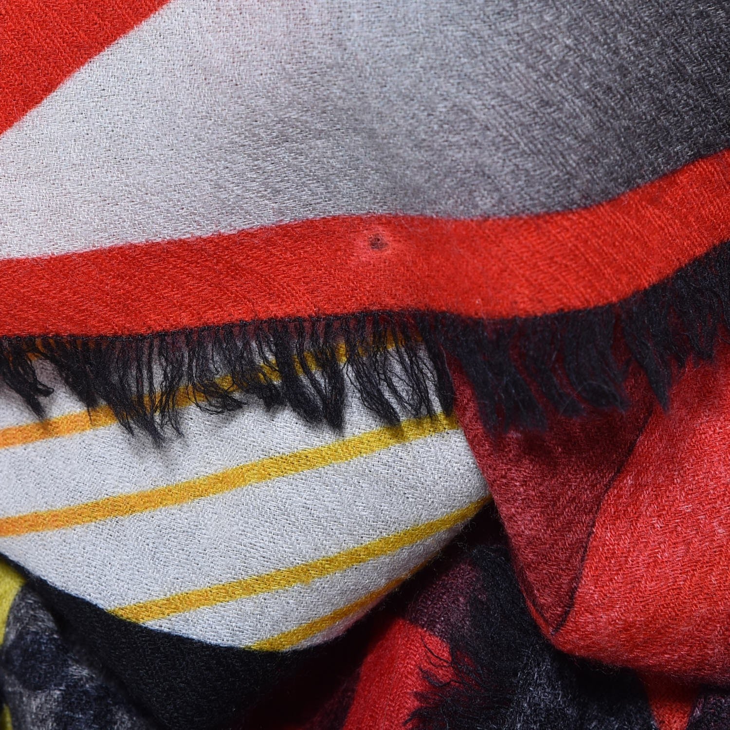 Louis Vuitton Wool Monogram Speedy Race Stole Red 6 of 6