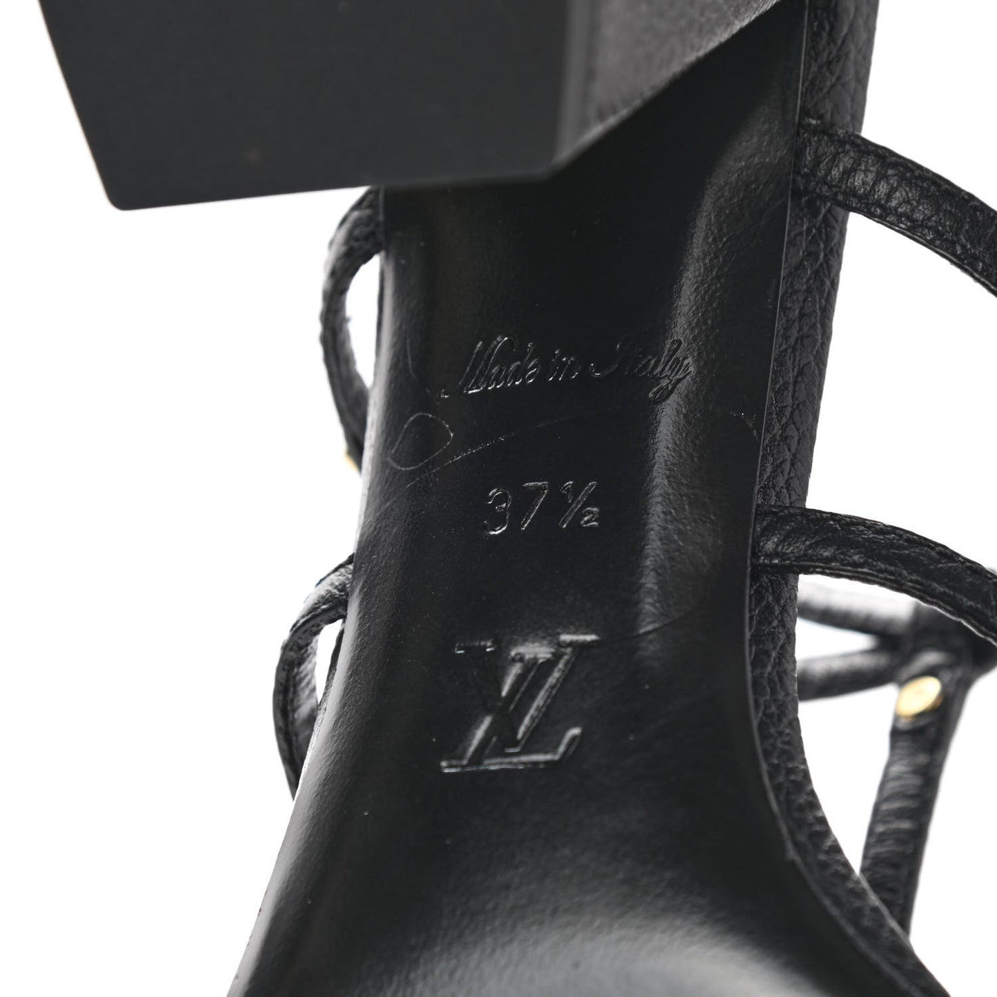 Calfskin Roma Sandals 37.5 Black