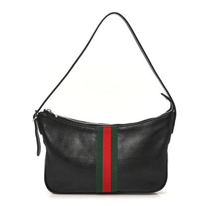 Gucci Calfskin Web Small Lunetta Crossbody Bag  Black 1 of 10