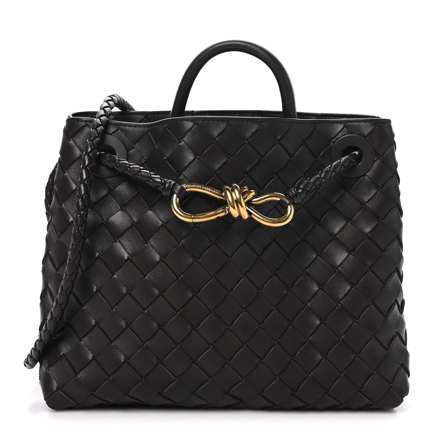 Nappa Intrecciato Small Andiamo Shoulder Bag Fondant