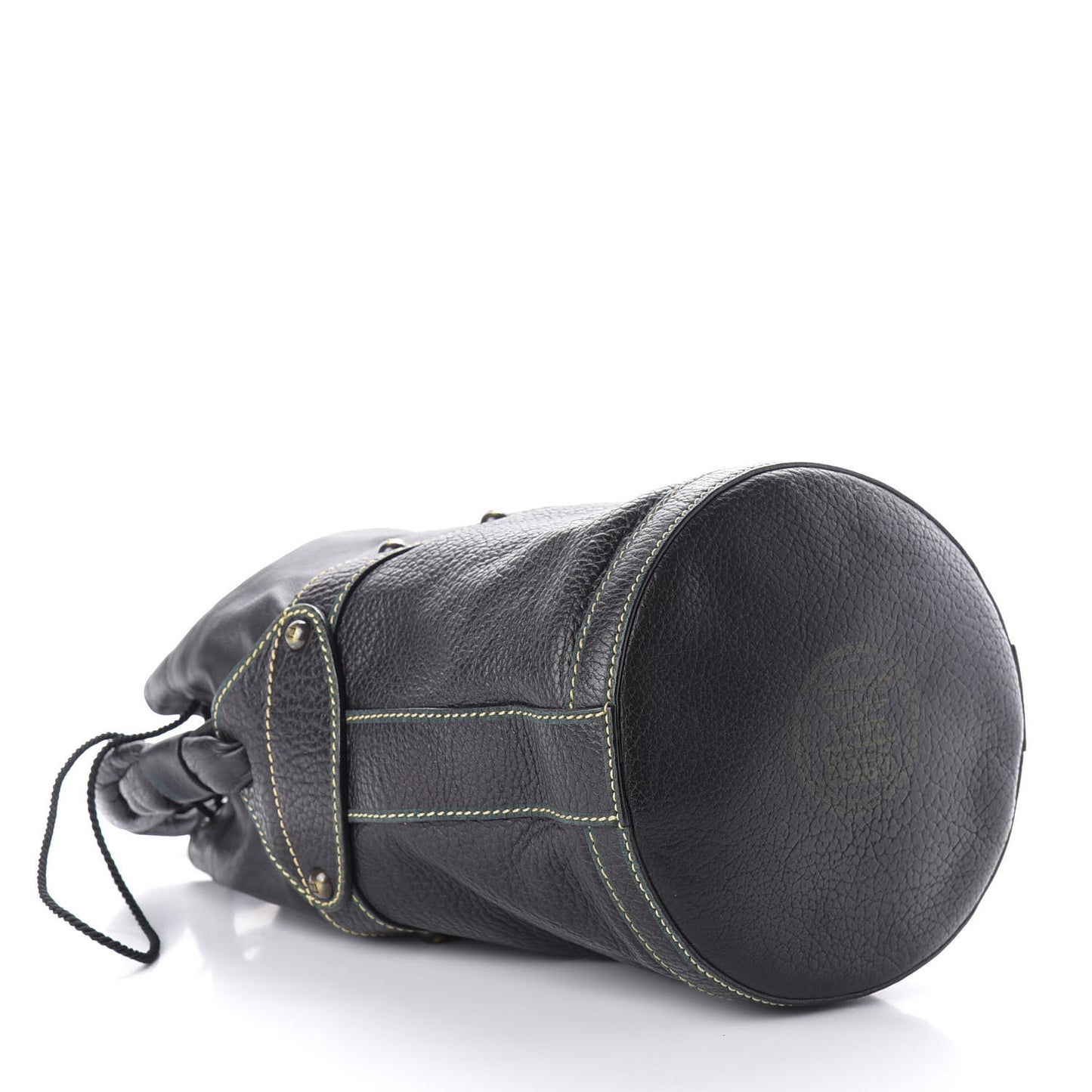 Vitello Small Palazzo Bucket Bag Black