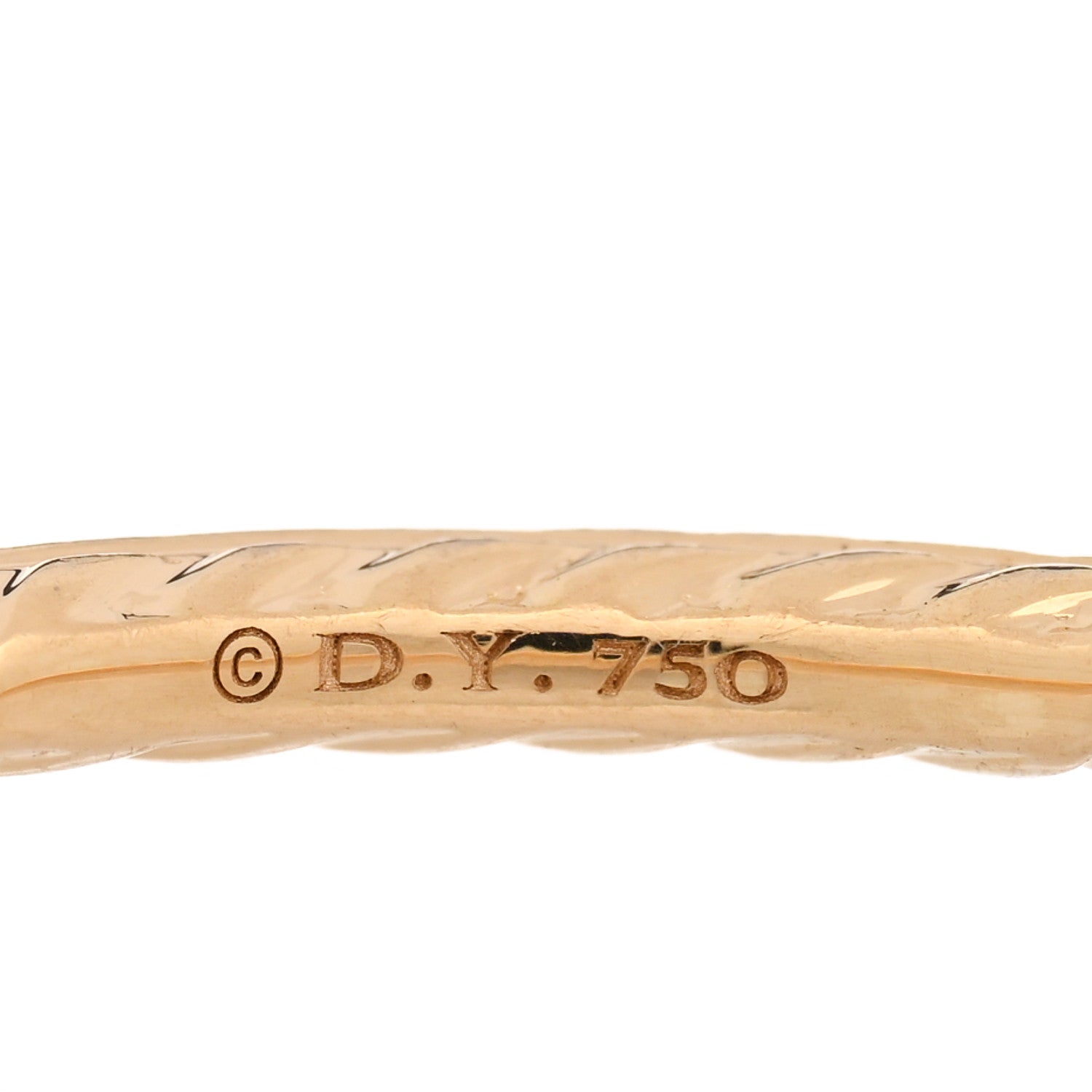 David Yurman 18K Yellow Gold Tsavorite 1.85mm Eden Eternity Band Ring 67 11.75 4 of 4