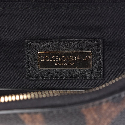 Dolce & Gabbana Dauphine Chain Flap Clutch Leopard 6 of 9