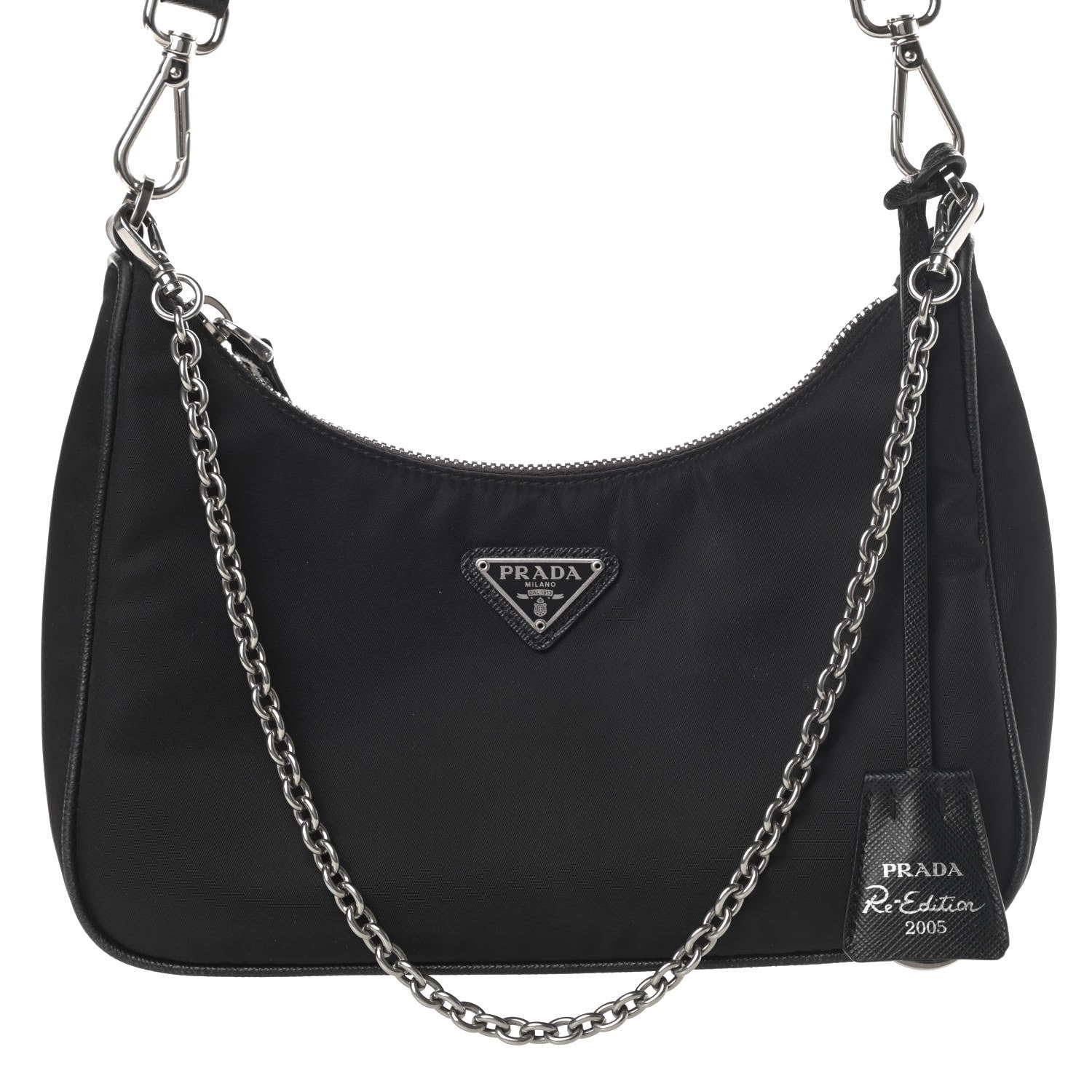Prada Nylon Re-Edition 2005 Shoulder Bag Black 10 of 14