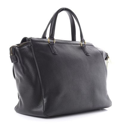 Gucci Pebbled Calfskin Medium 1973 Top Handle Satchel Black 3 of 10