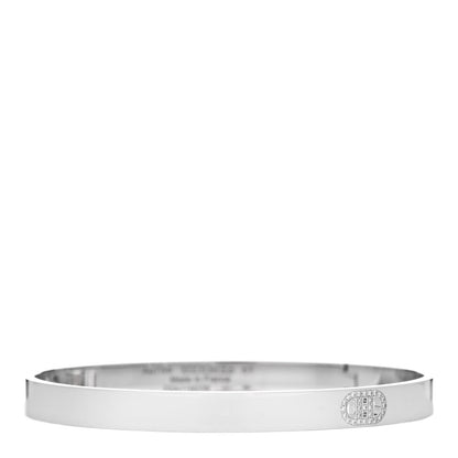 Hermes 18K White Gold Diamond PM H D'Ancre Bracelet ST 1 of 4