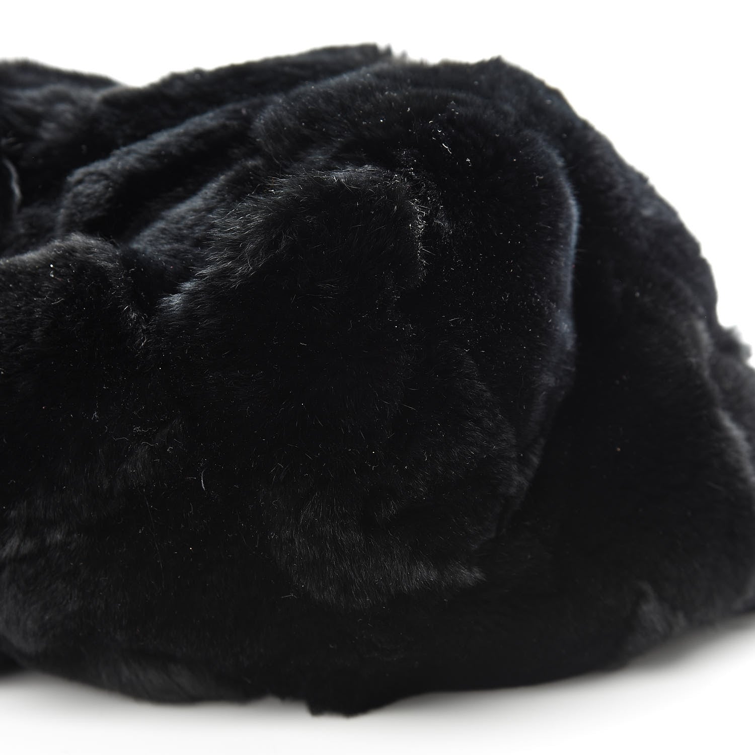 Chanel Rabbit Fur Harlequin Shoulder Bag Black 11 of 11