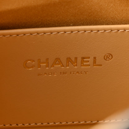 Chanel Braided Raffia Calfskin Quilted Mini Chanel 25 Handbag Beige Black 6 of 10