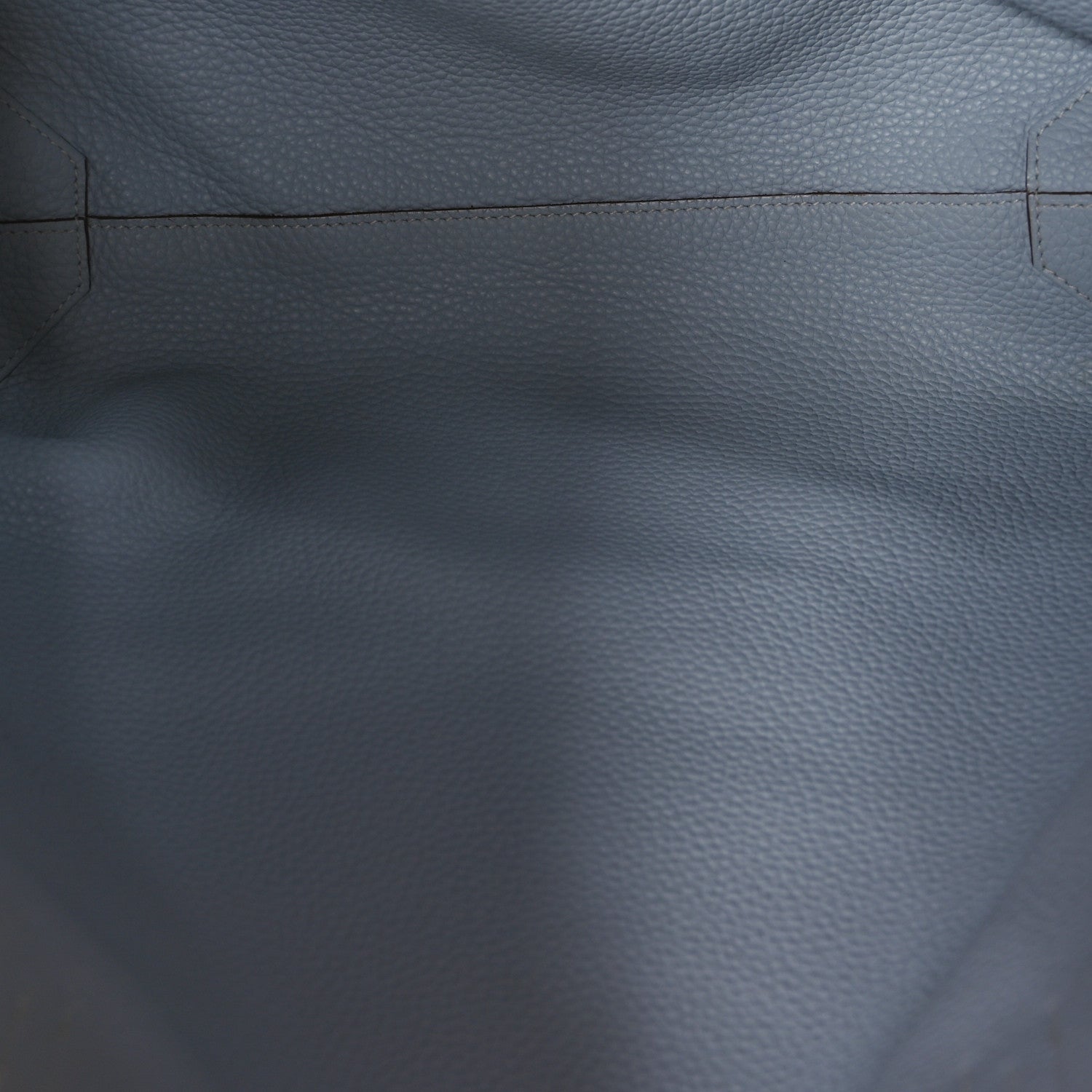 Hermes Veau Sikkim Taurillon Clemence Double Sens 36 Reversible Tote Bleu Pale Gris Perle 9 of 17