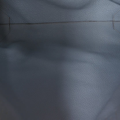 Hermes Veau Sikkim Taurillon Clemence Double Sens 36 Reversible Tote Bleu Pale Gris Perle 9 of 17