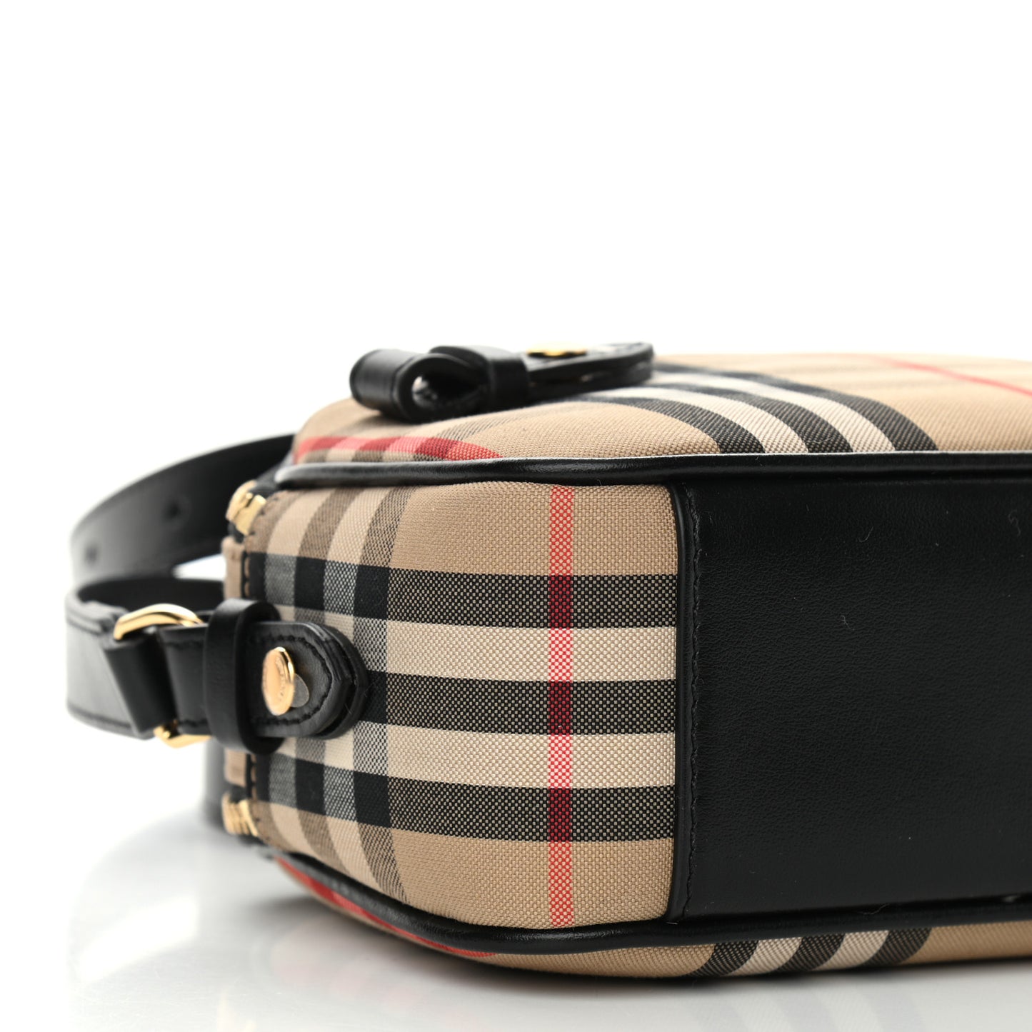 Calfskin Vintage Check Micro Camera Bag Archive Beige