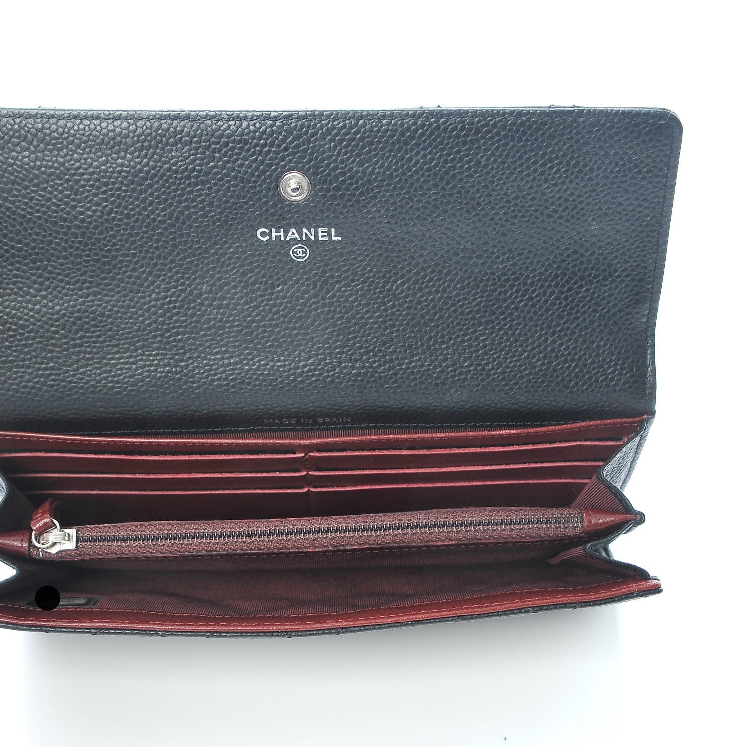 Chanel Caviar Quilted Large Gusset Flap Wallet Black 5 of 9