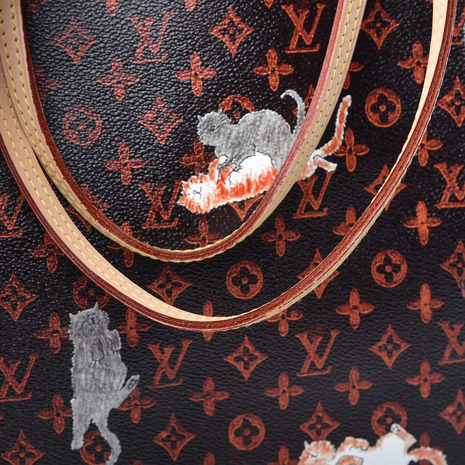 Louis Vuitton Catogram Neverfull MM Marron 11 of 14