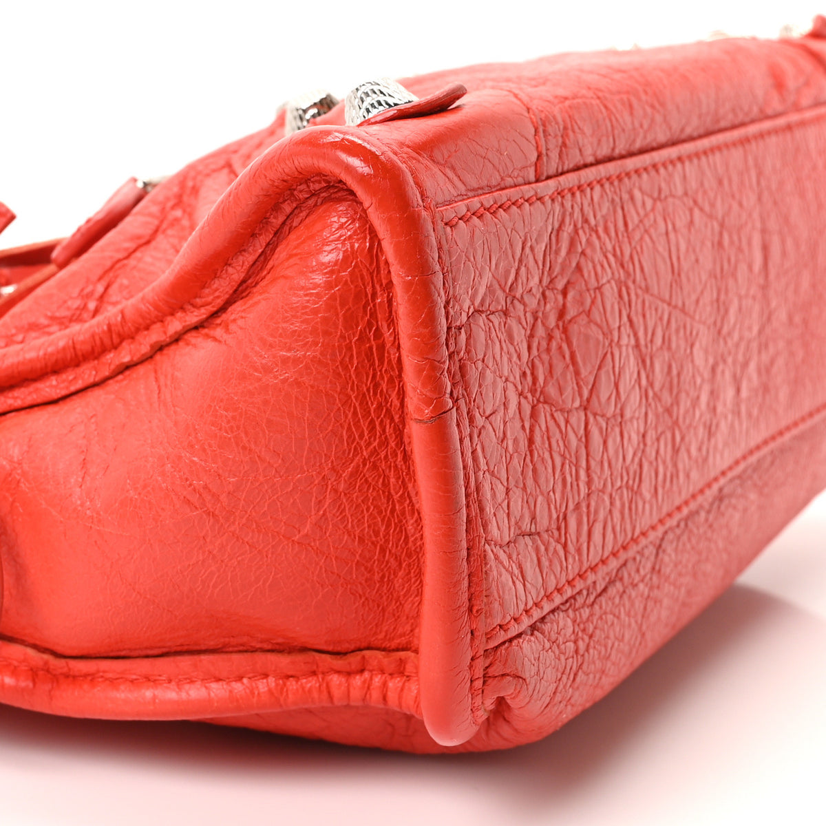 Balenciaga Agneau Giant 12 Silver Hardware Mini City Rouge Coquelicot Rouge Braise 10 of 11