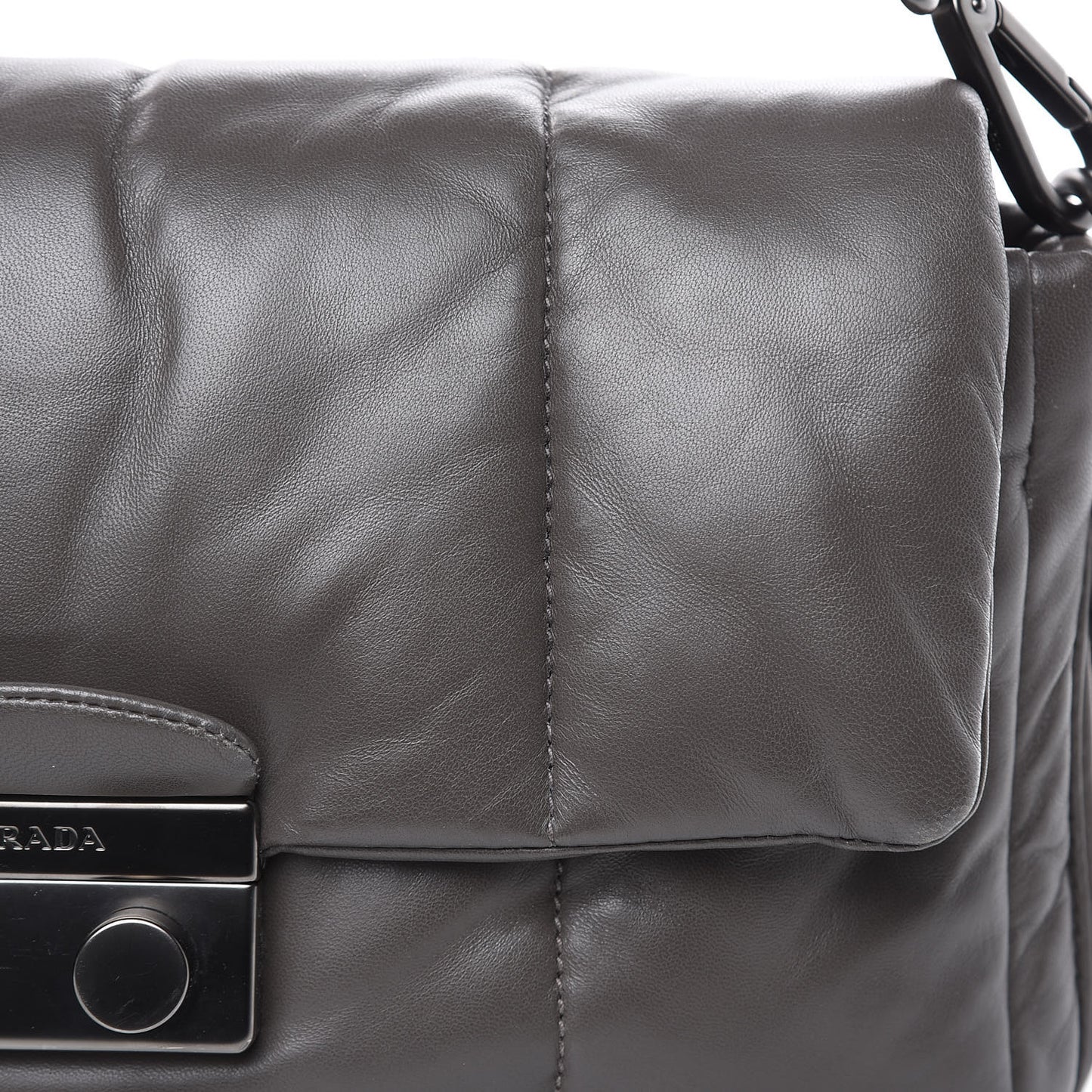 Nappa Bomber Sound Flap Shoulder Bag Ardesia
