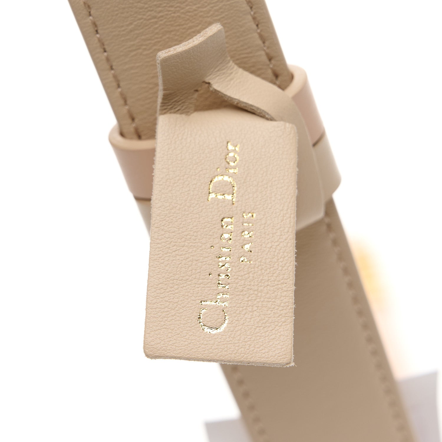 Christian Dior Calfskin D Fence Belt 85 34 Beige 5 of 6