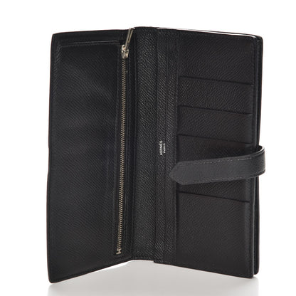 Hermes Epsom Bearn Gusset Wallet Black 5 of 8