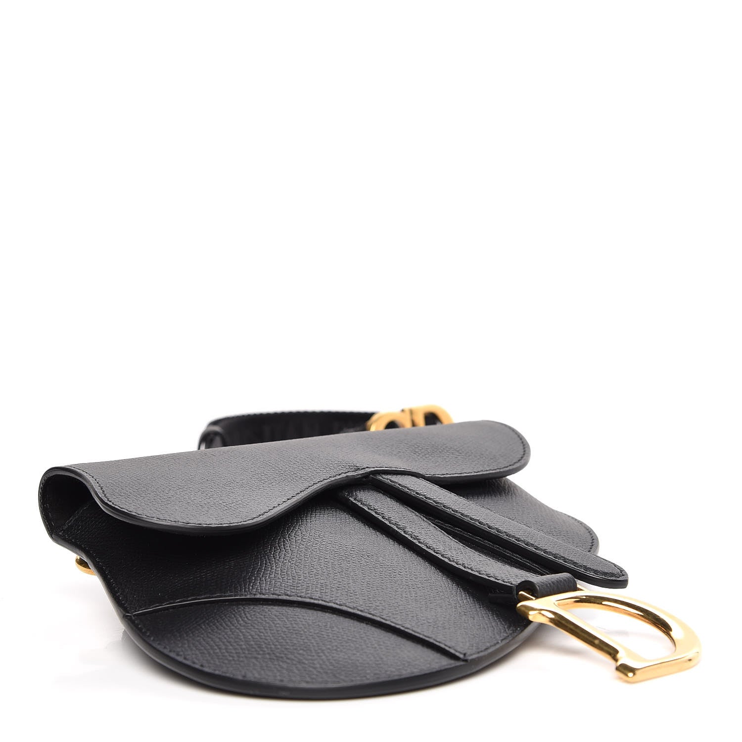 Christian Dior Grained Calfskin Saddle Belt Bag Black 4 of 6