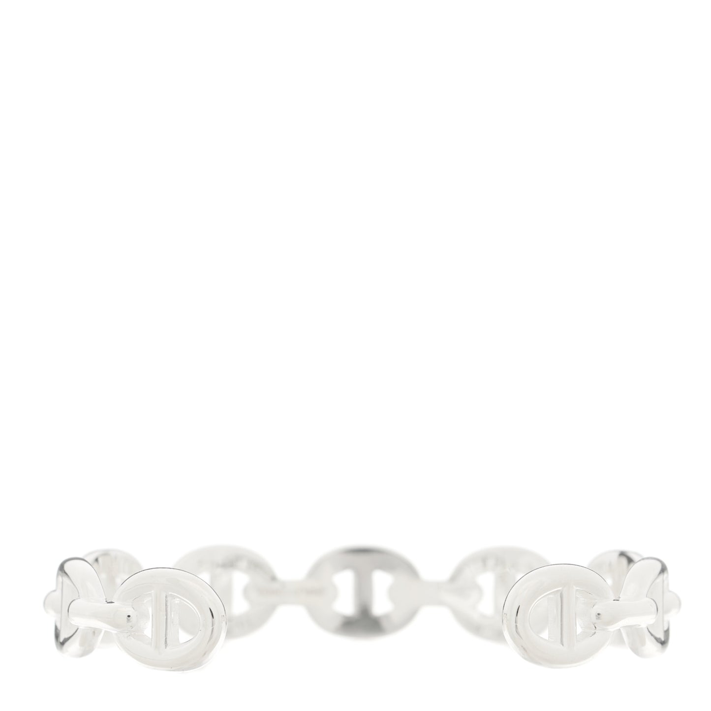 Sterling Silver MM Chaine d'Ancre Enchainee Cuff Bracelet ST