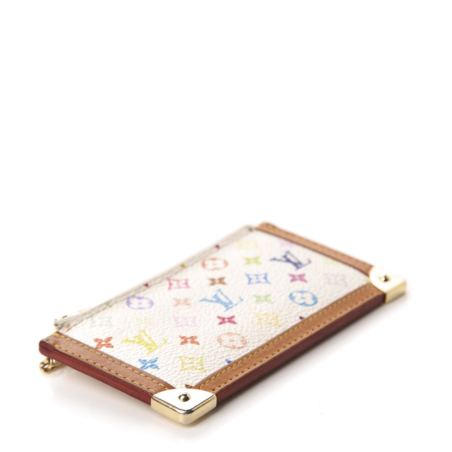 Monogram Multicolor Key Pouch White