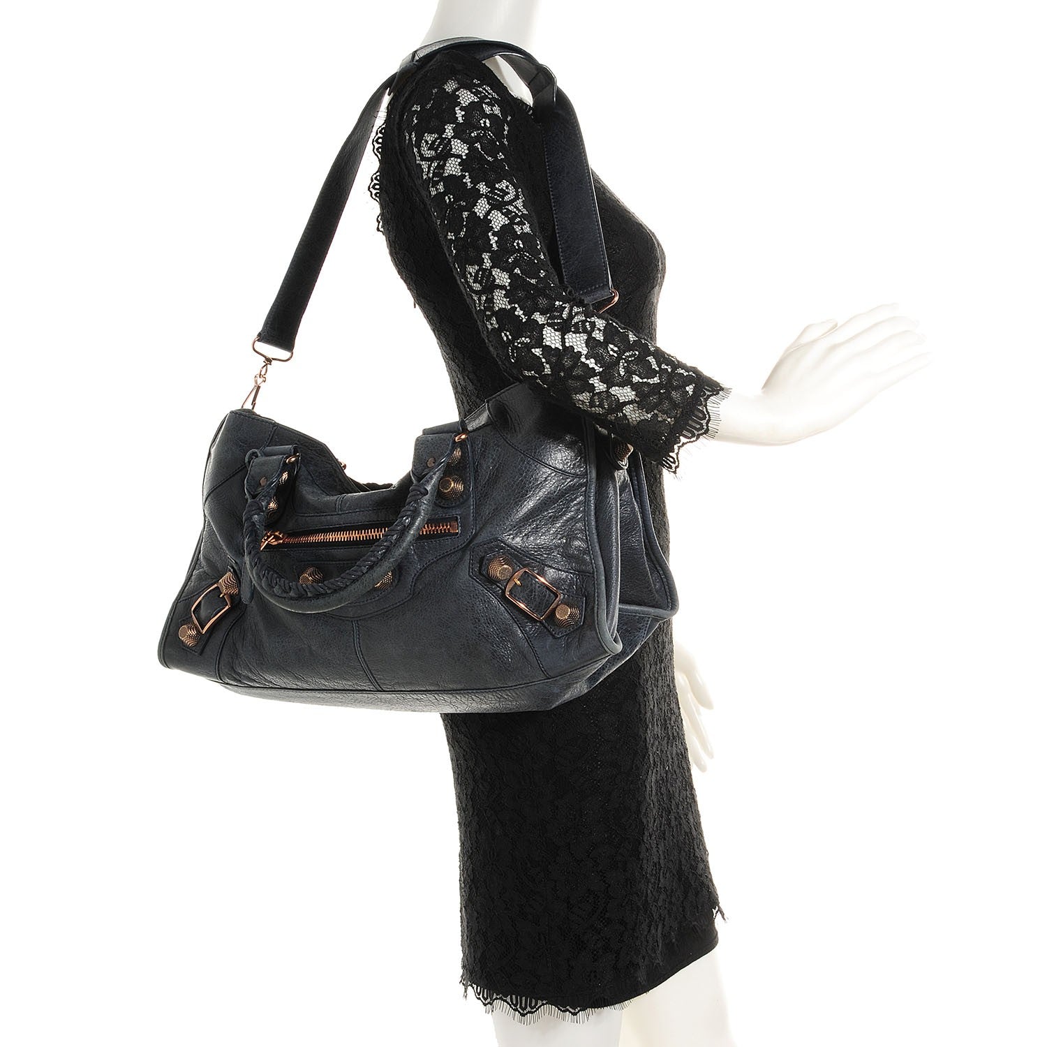 Balenciaga Agneau Giant 21 Rose Gold Hardware Part Time Dark Night 2 of 18