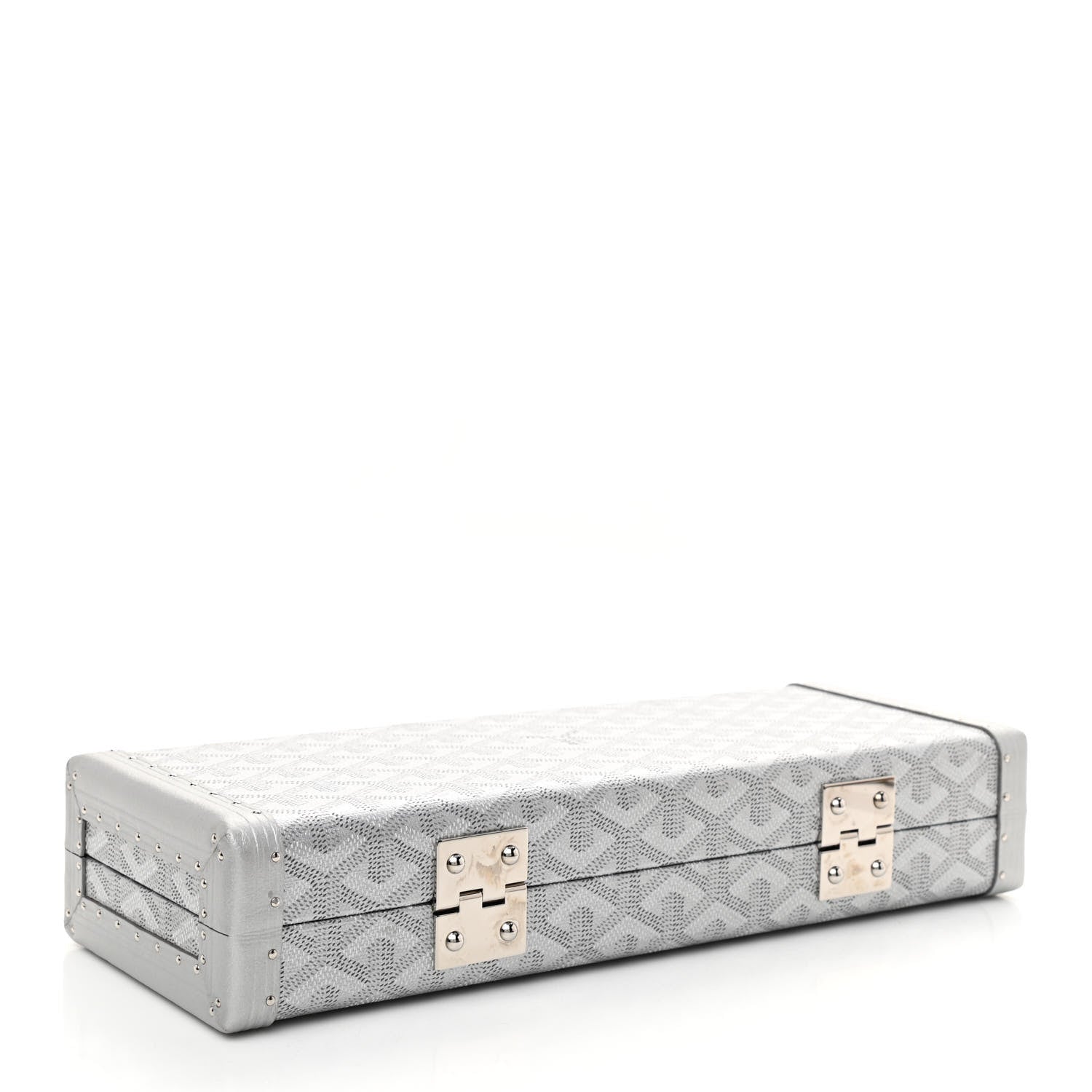 Goyard Goyardine Saint Honore Clutch Silver 4 of 8