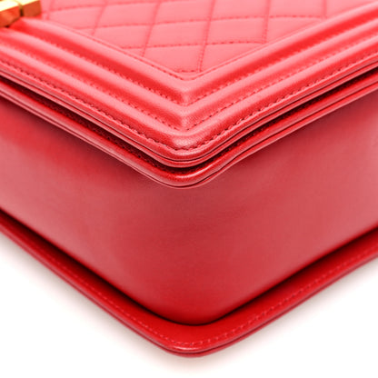 Chanel Lambskin Quilted New Medium Boy Flap Red 10 of 10