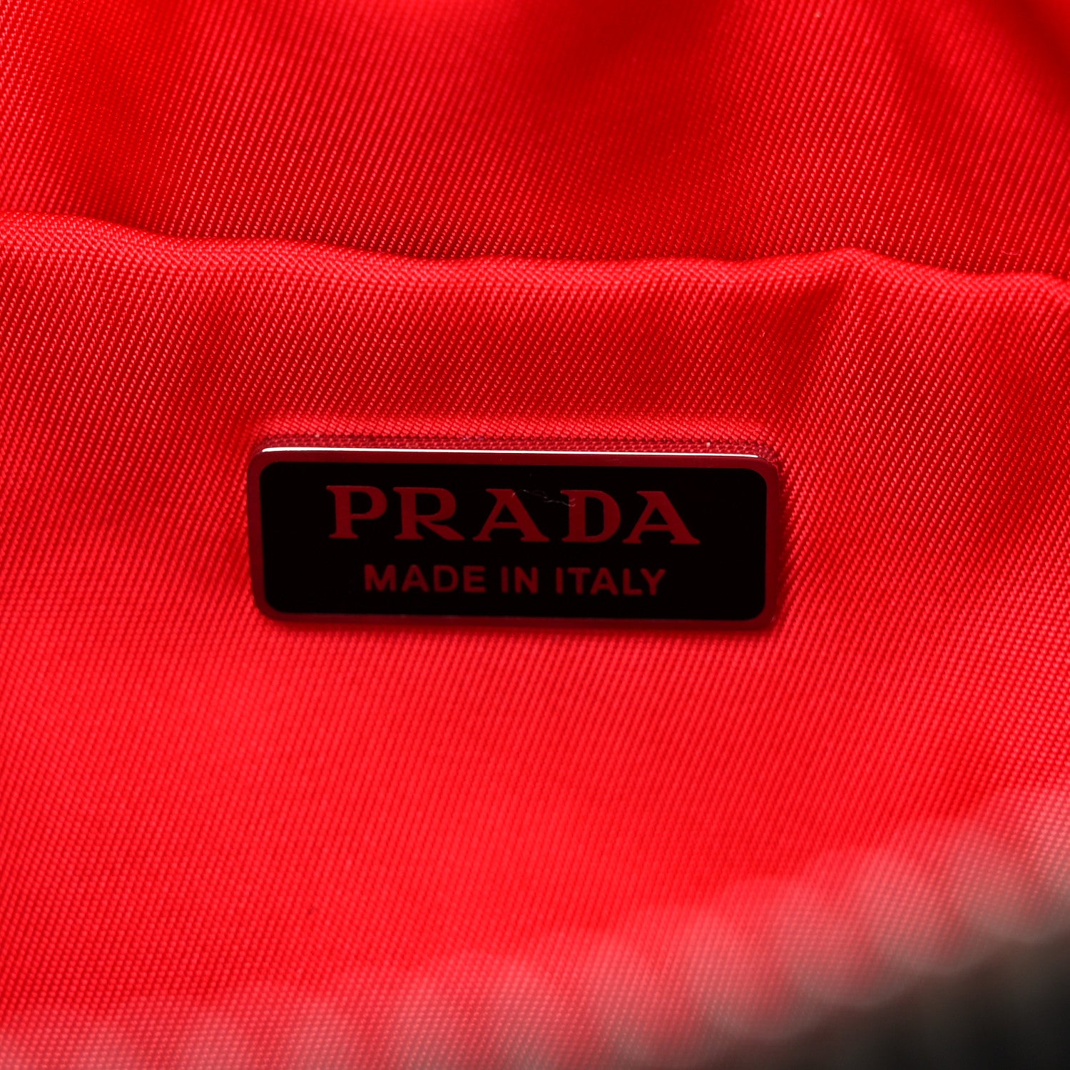 Prada Tessuto Nylon Double Pocket Wristlet Pouch Black Fuoco 5 of 7