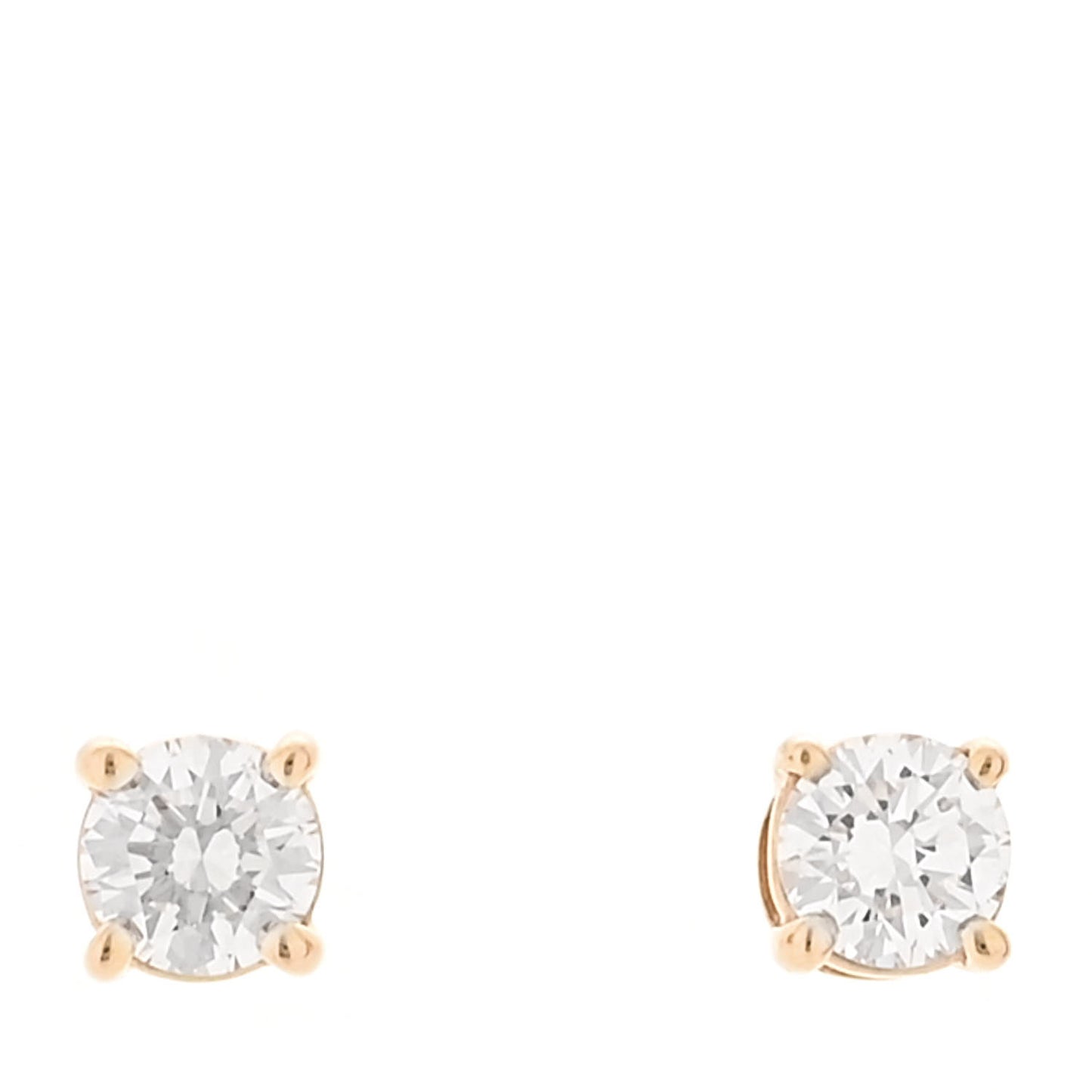 18K Rose Gold Diamond .26ctw Solitaire Earrings