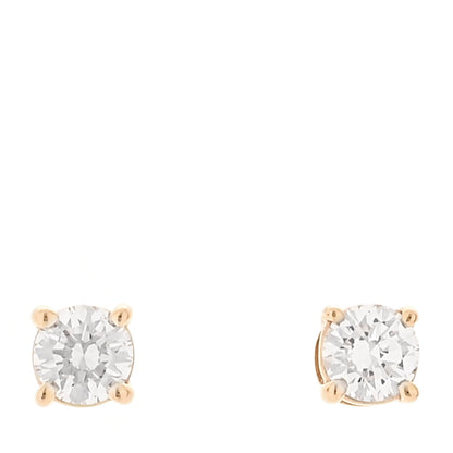Tiffany 18K Rose Gold Diamond .26ctw Solitaire Earrings 1 of 5