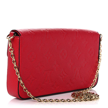 Louis Vuitton Empreinte Pochette Felicie Chain Wallet Scarlet 4 of 11