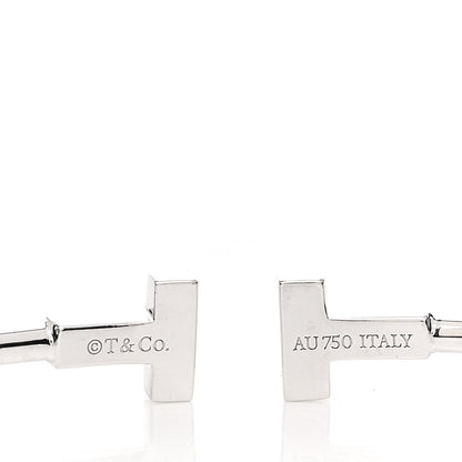 Tiffany 18K White Gold Narrow T Wire Bracelet 3 of 3