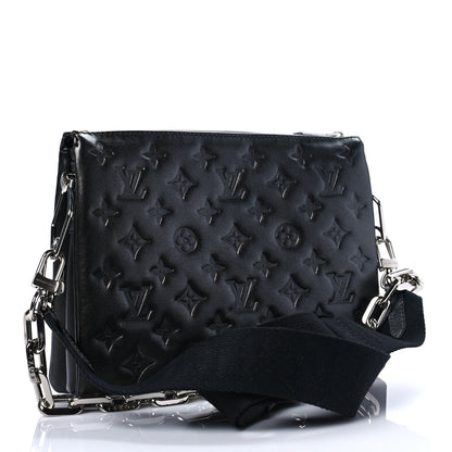 Louis Vuitton Lambskin Embossed Monogram Coussin PM Anthracite 3 of 7