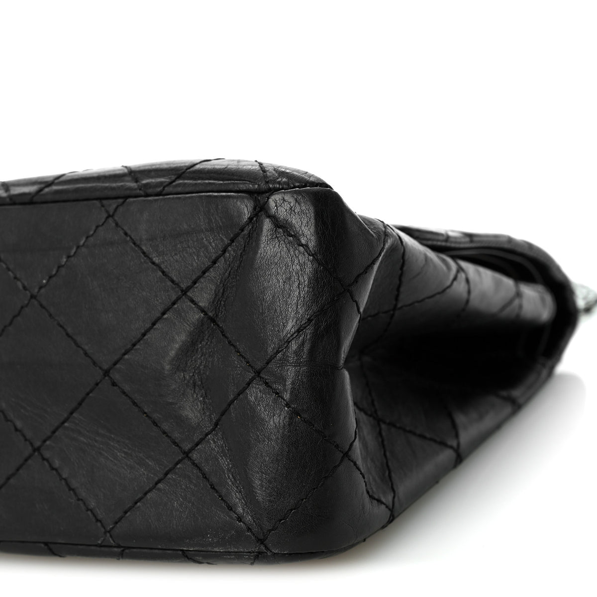 Aged Calfskin Quilted 2.55 Reissue 227 Flap Black
