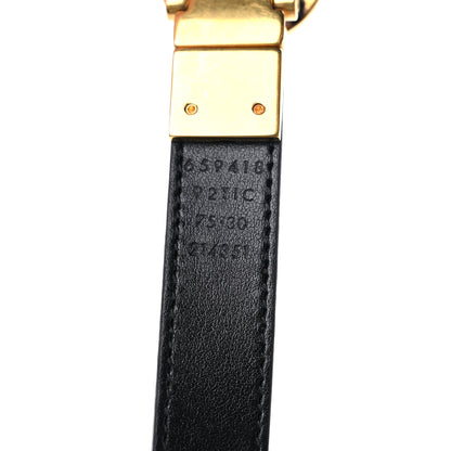 Gucci Calfskin GG Supreme Monogram Double G Reversible 20mm Belt 75 30 Beige New Acero 3 of 5