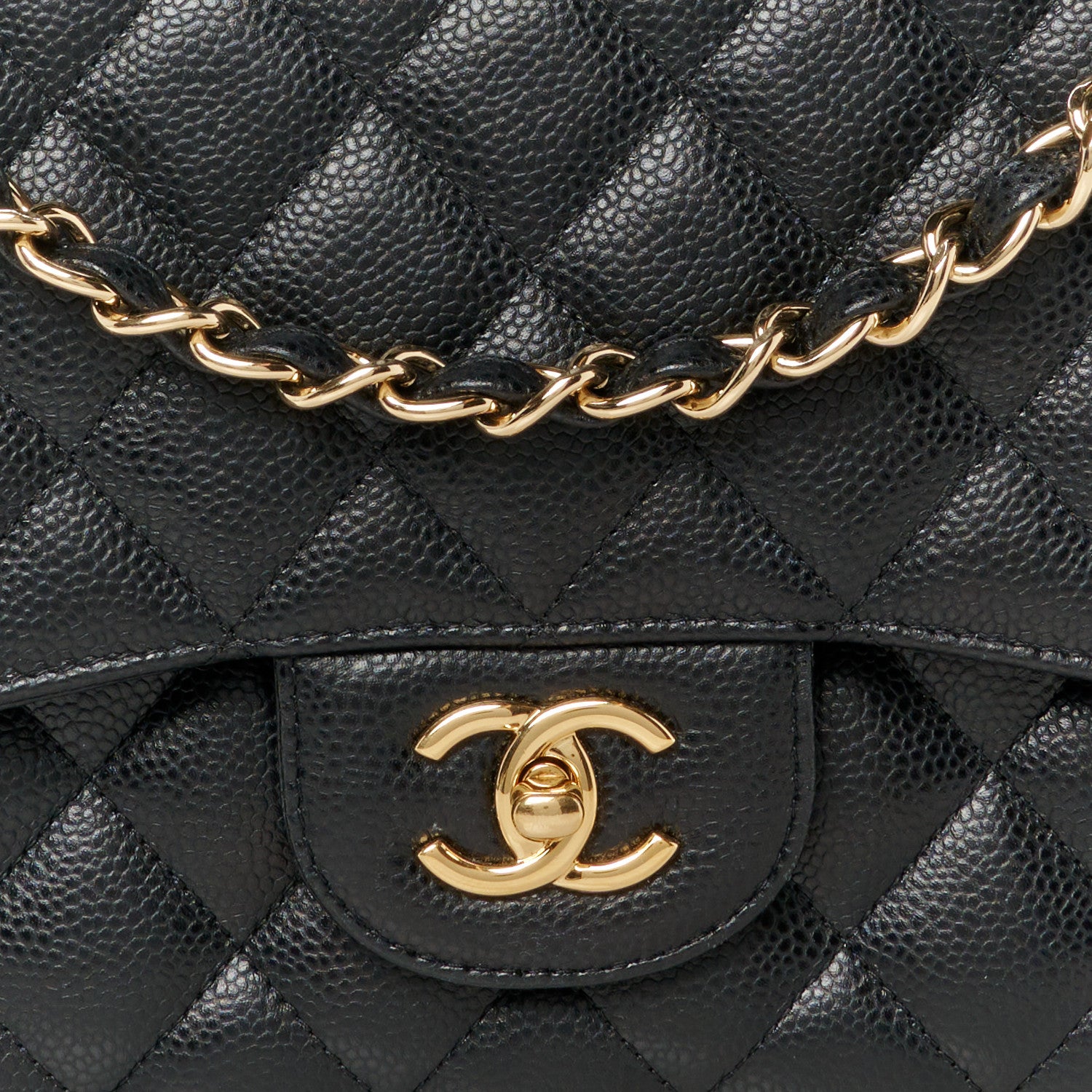 Chanel Caviar Quilted Jumbo Double Flap Black 8 of 10