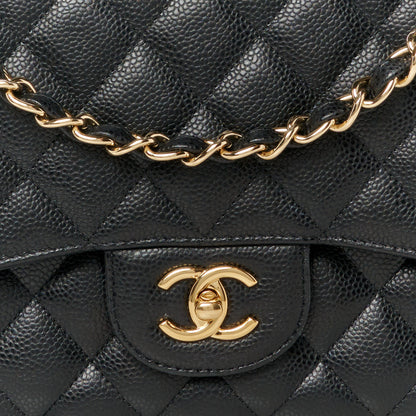 Chanel Caviar Quilted Jumbo Double Flap Black 8 of 10
