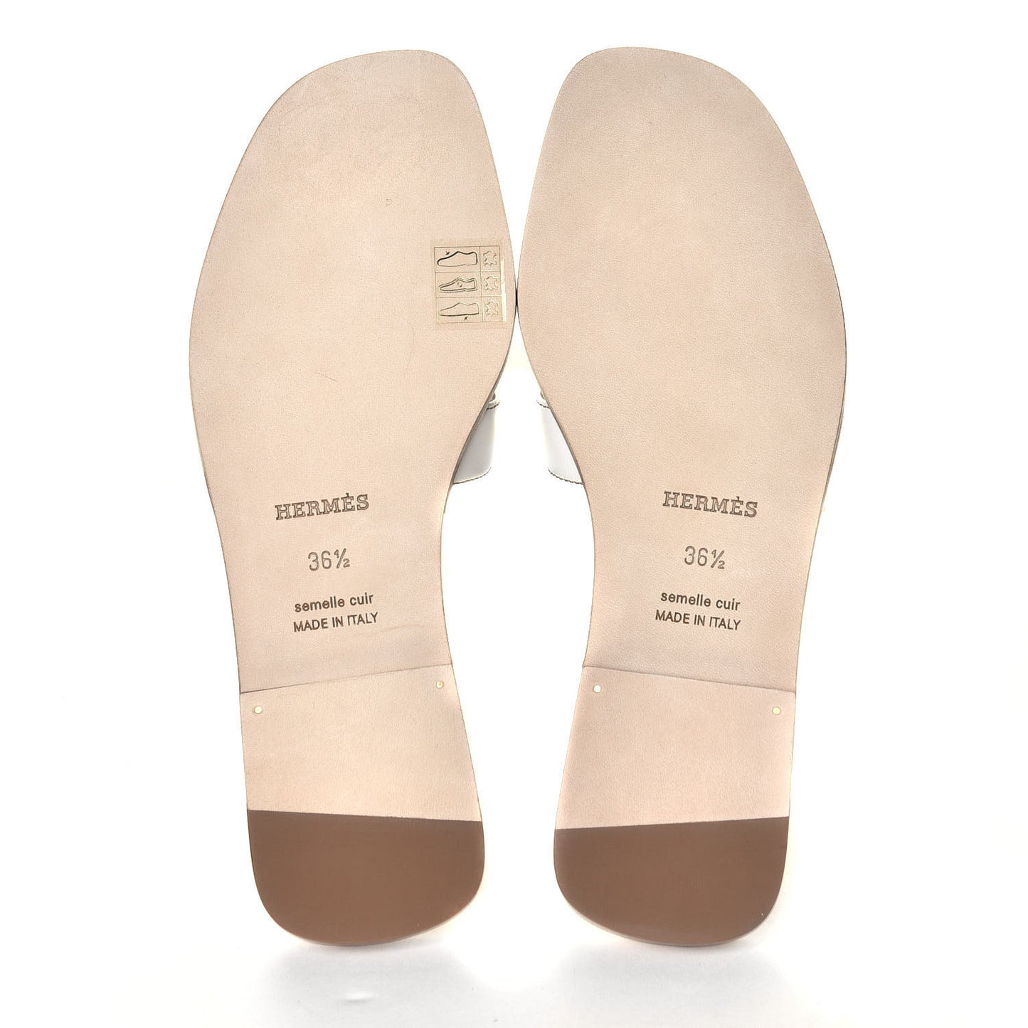 Box Calfskin Oran Sandals 36.5 White