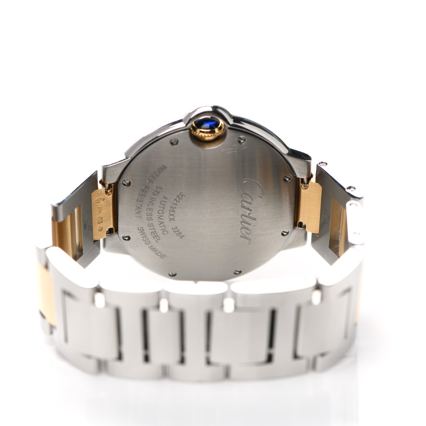 Stainless Steel 18K Yellow Gold 36mm Ballon Bleu De Cartier Automatic Watch