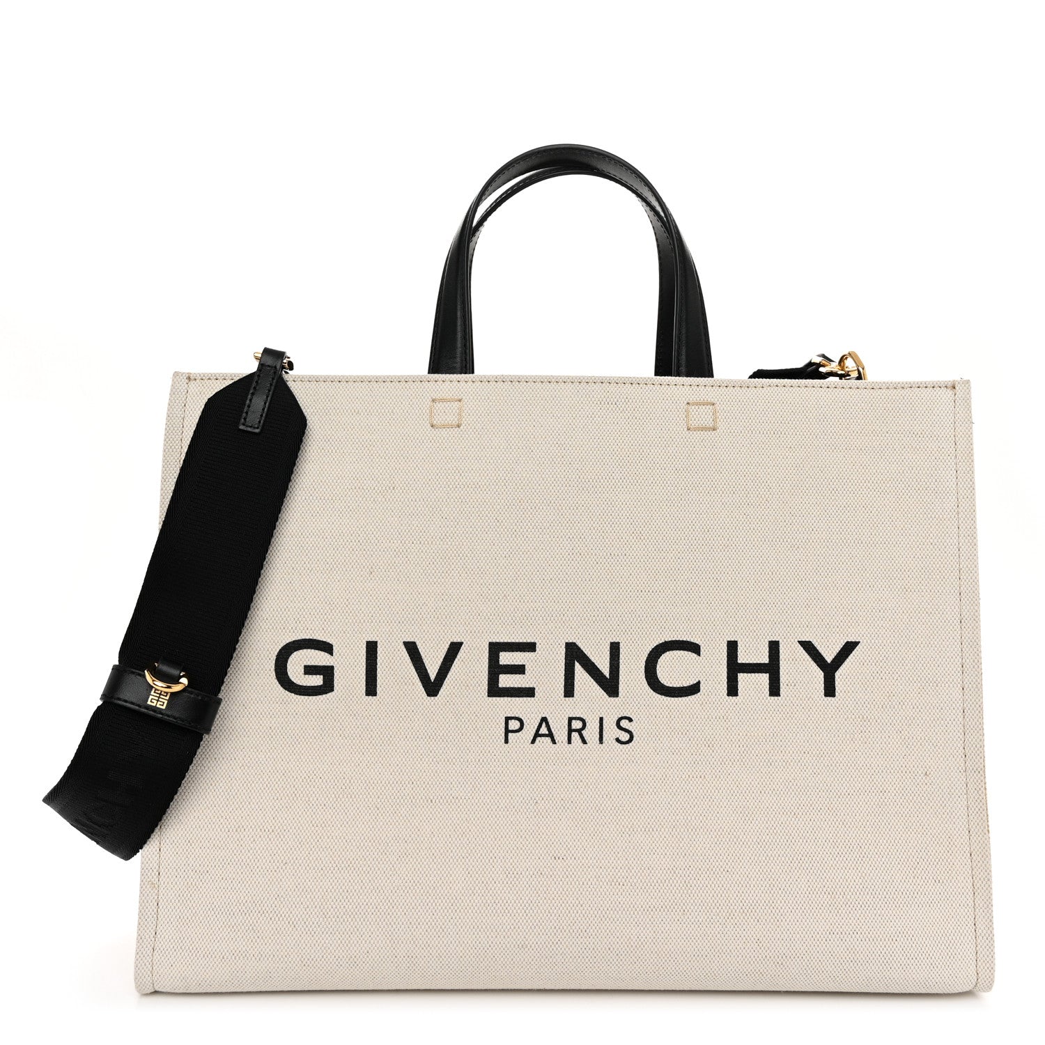 Givenchy Canvas Medium Tote Beige Black 1 of 10