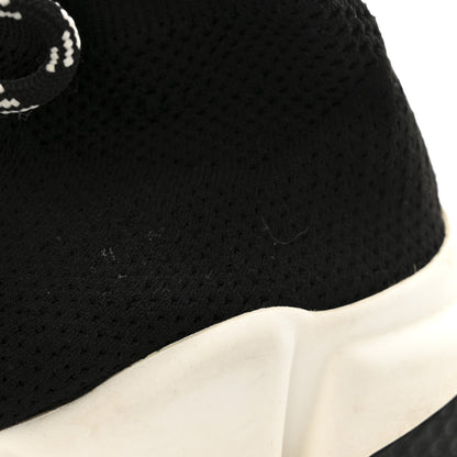 Balenciaga Recycled Knit Bi-Color Sole Womens Speed Lace Up Sneakers 39 Black White 9 of 14