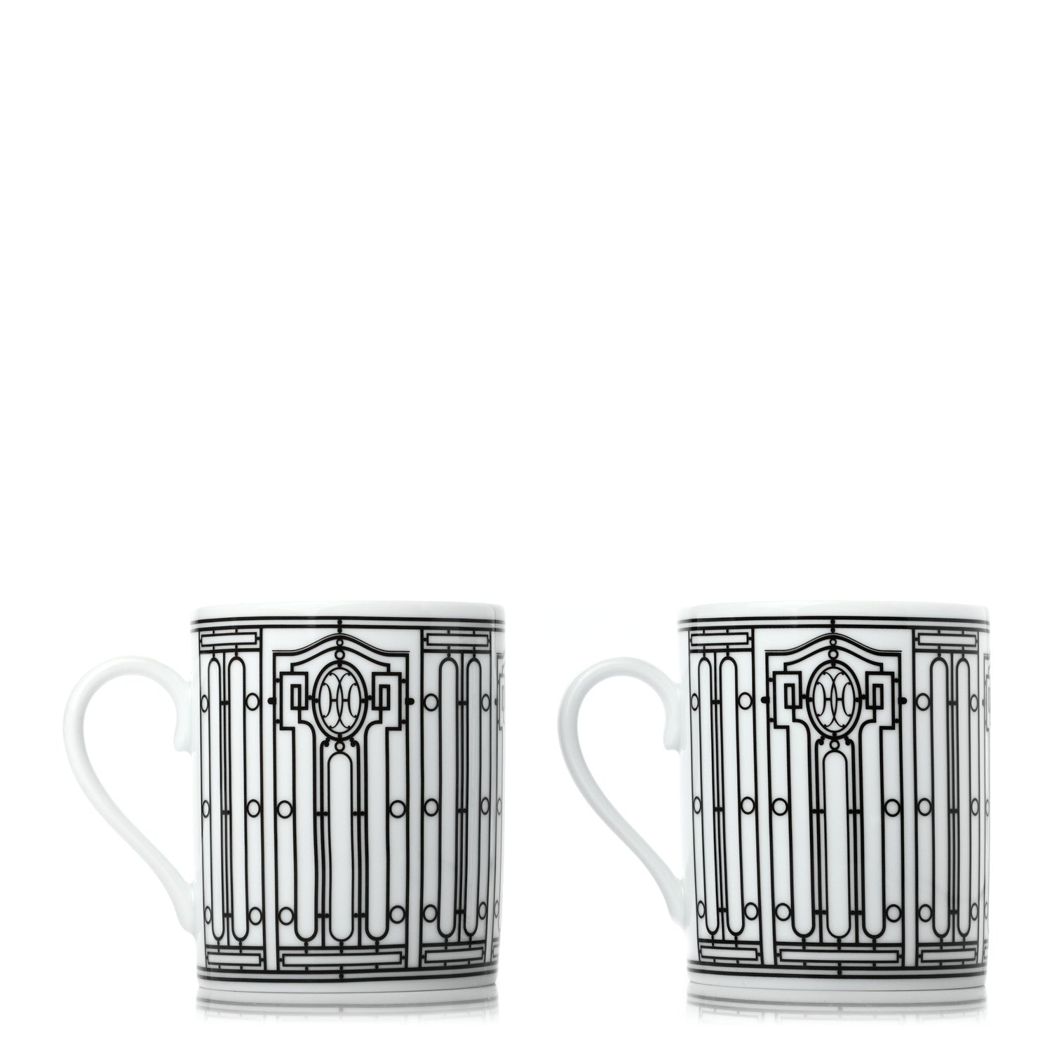 Hermes Porcelain H Deco Mug Set Of 2 1 of 7