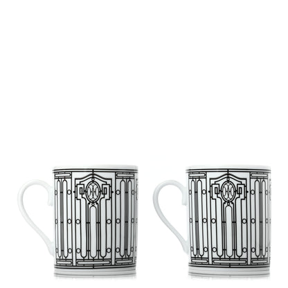 Hermes Porcelain H Deco Mug Set Of 2 1 of 7